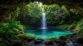 4K Cave Falls
