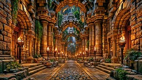 4K Stone Corridor
