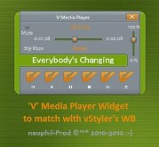 'V' Media Player V2 Widget